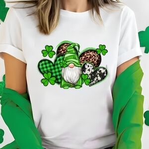 St. Patrick's Day Gnome  Graphic T Shirt